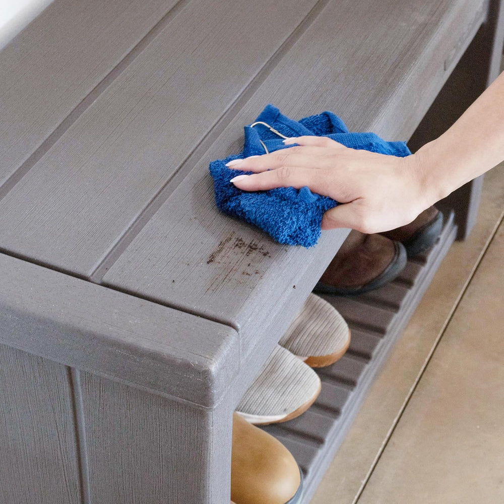 Step2 Lakewood Boot Bench, Functional Entryway Rack, Shoe Organizer Utility B...