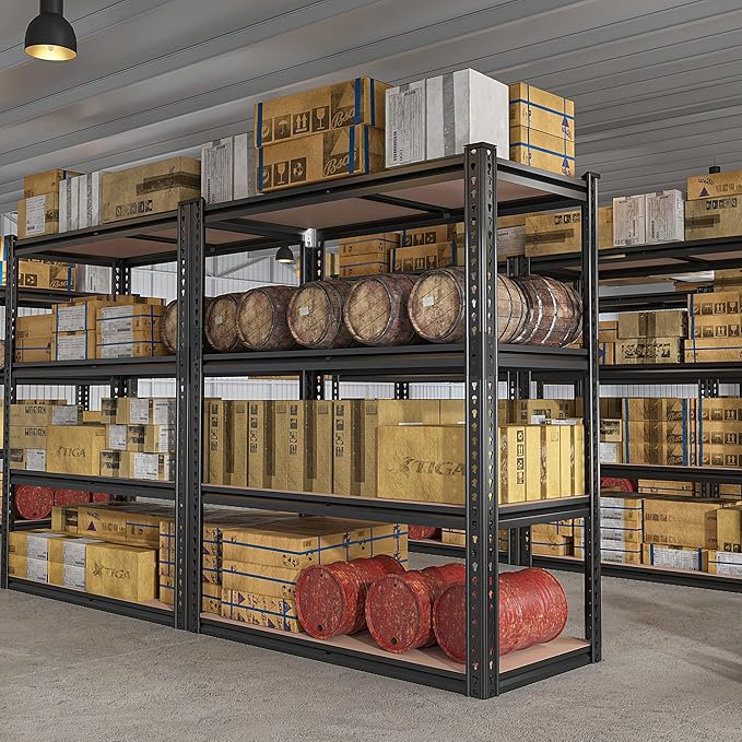 REIBII 40" W Garage Shelving 2000LBS Storage Shelves Adjustable Metal Sh...