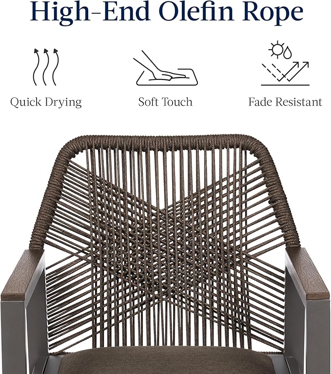 Best Choice Products Outdoor Bar Stools Set of 2, Bar Height, 360° Swivel Alu...