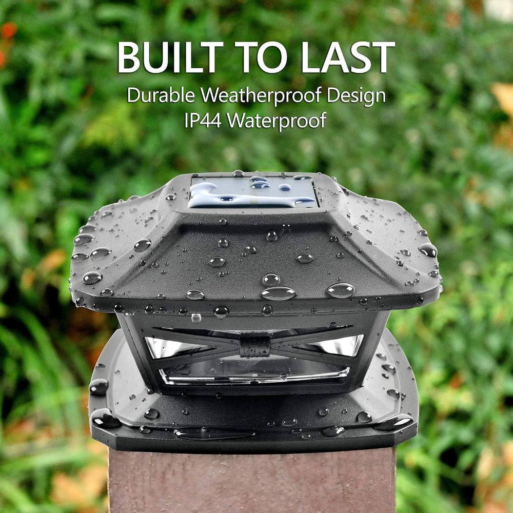 Davinci Lighting Flexfit Solar Outdoor Post Cap Lights - Includes Bases for 4...