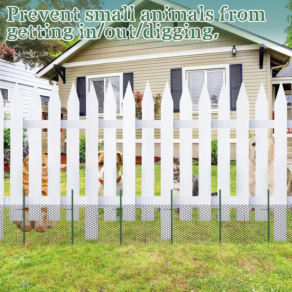 Marsui Animal Barrier Fence 12in x 33ft No Dig Garden Fence Mesh Fencing with...