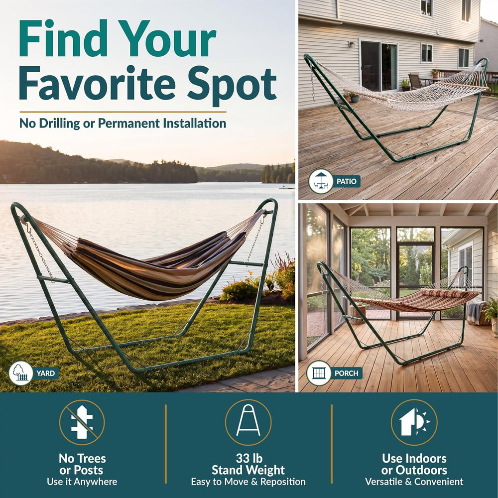 Sunnydaze Universal Heavy-Duty Hammock Stand for Outside, Chains Included