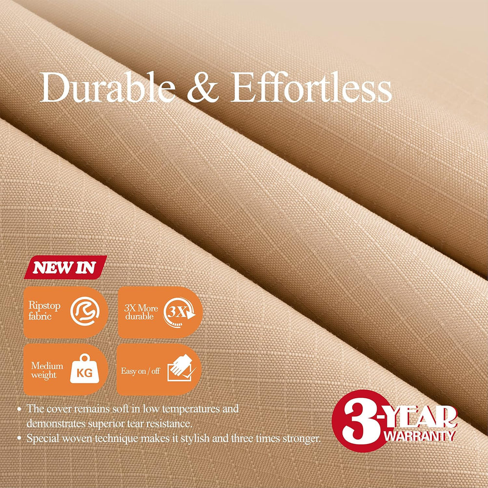 WJ-X3 Outdoor Sectional Furniture Set Cover, 160W x 90D x 36H in, Beige