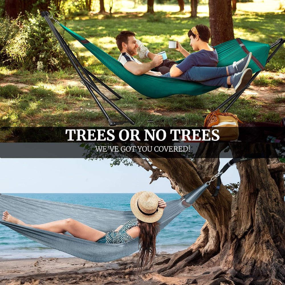 Tranquillo Combo - Adjustable Foldable Hammock with Stand, Peacock