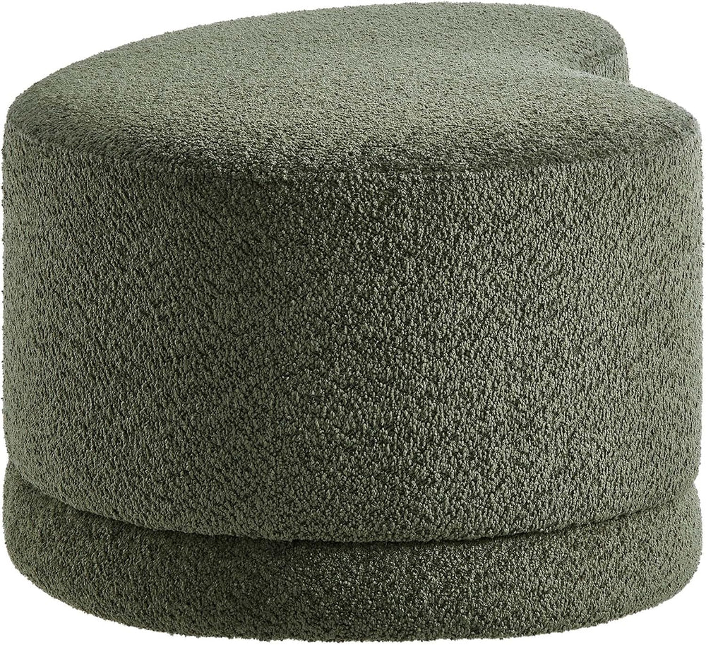 Modway Nimbus 48 Inch Curved Ottoman Bench in Sage - Soft Fabric Chenille Ott...