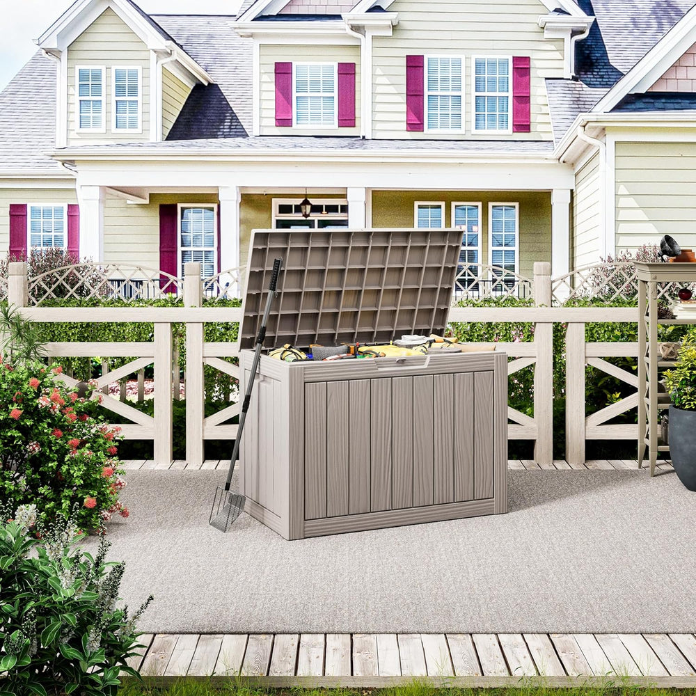 55 Gallon Package Delivery Box for Outside, Waterproof Storage Box with Locka...