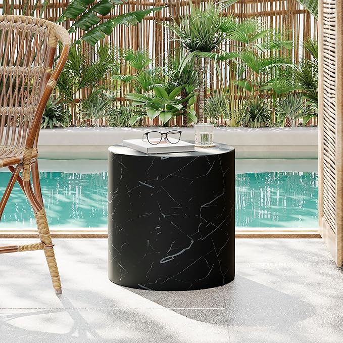 Christopher Knight Home Outdoor Round Side Table,Patio Garden Stool End Coffe...