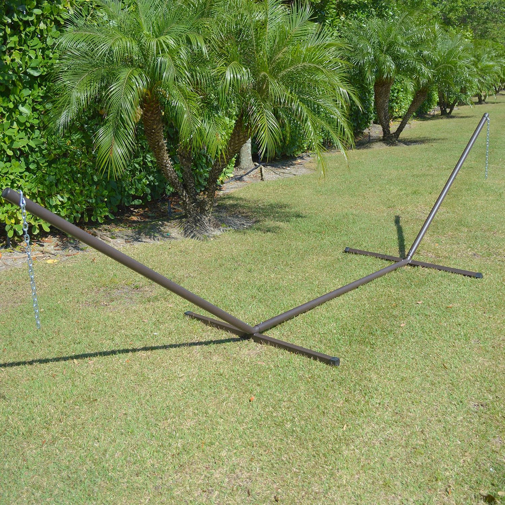 Metal Tribeam Hammock Stand Mocha