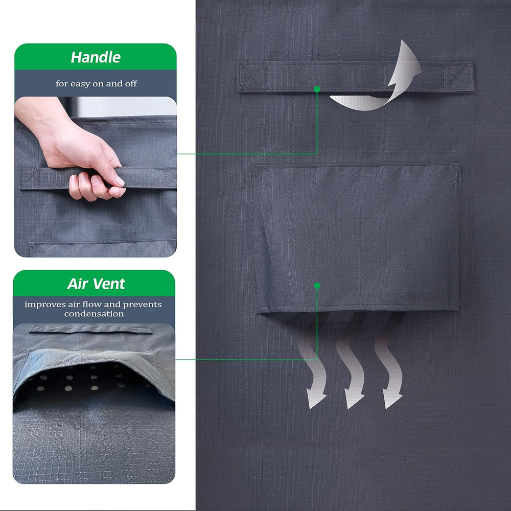 F&J Outdoors Extra Large Patio Furniture Covers, Grey, 180"W x 96&qu...