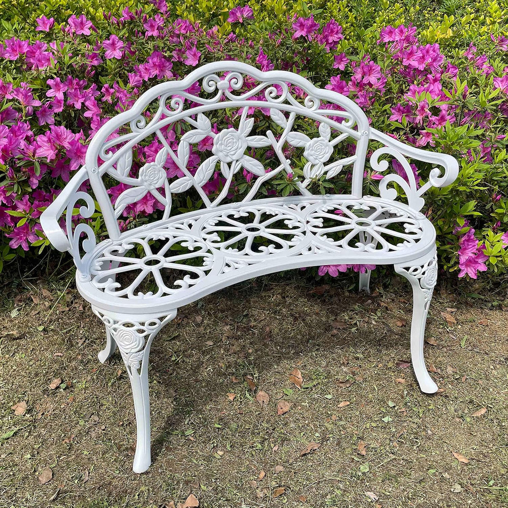 U/D Outdoor Bench Park Garden Bench ,All Chair Anti Rust Cast Aluminum Patio ...
