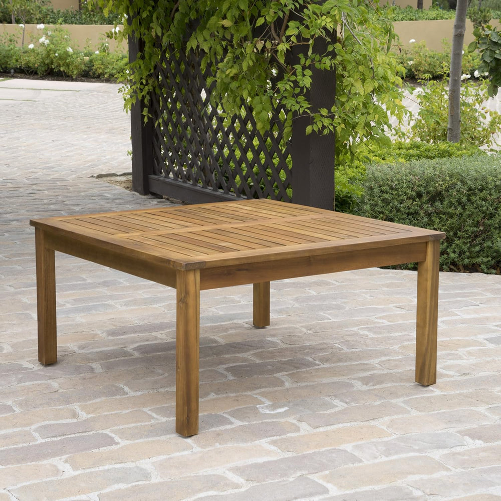 Christopher Knight Home Perla Outdoor Acacia Wood Coffee Table, Teak Finish ,...