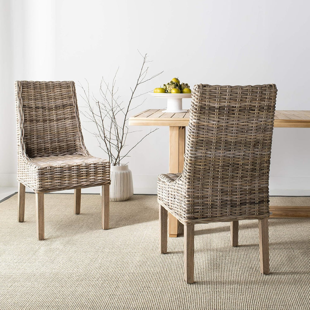 SAFAVIEH Suncoast Wood Accent Chair Set of 2, 20" FOX6503B