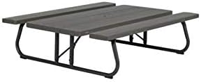 Lifetime 60112 6-Foot Picnic Table, Seats 8, Brown Plastic Top, All-Weather S...