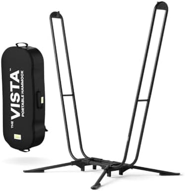 Yellow Leaf Vista Hammock Chair Stand - Deep Charcoal