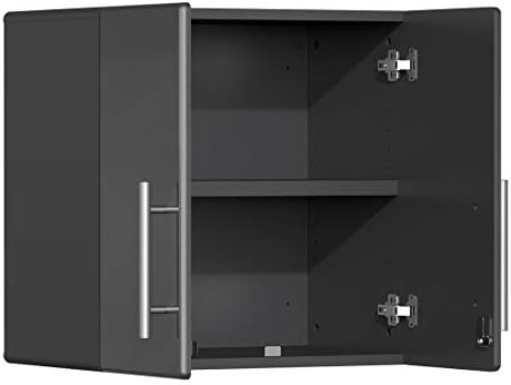 Ulti-MATE UG22082G 8-Piece Garage Cabinet Kit with Bamboo Worktop in Graphite...