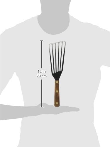 Lamson Slotted Fish Spatula – Flexible Stainless Steel Turner with Walnut Han...