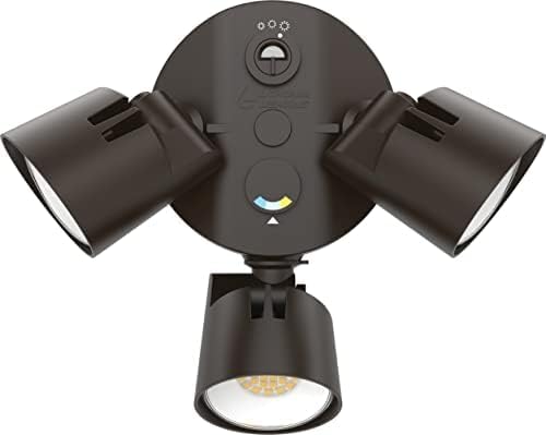Lithonia Lighting HomeGuard 3-Light LED Outdoor Flood Lights, Outdoor LED Lig...
