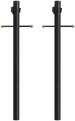 Solus 7-Foot Direct Burial Lamp Post – Outdoor Aluminum Light Pole with Decor...