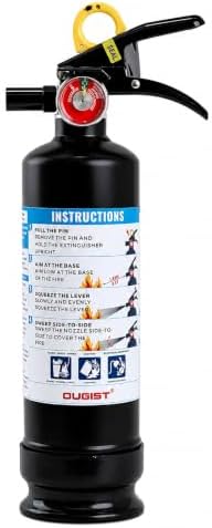 Ougist Car Fire Extinguisher, 1-A:10-B:C, FF1KG, 2.5lb Dry Chemical, 1 Pack