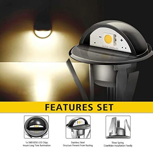 20pcs LED Step Lights Low Voltage IP65 Waterproof Recessed LED Deck Lighting,...