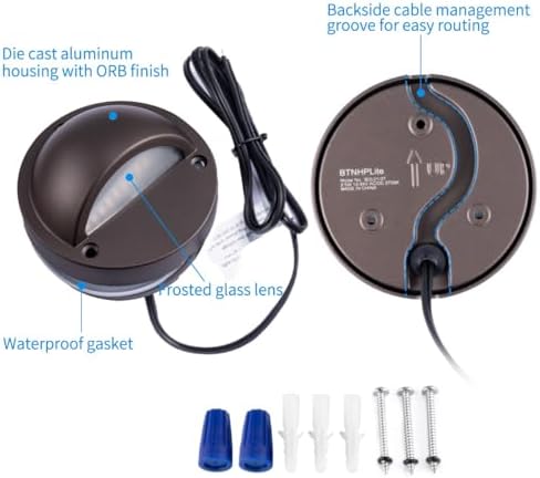 2.5W ORB Aluminum Low Voltage Deck Lights 2700K 3.74In 180lm IP65