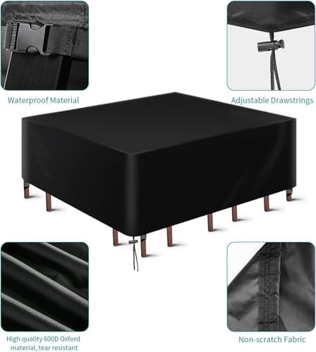 Patio Furniture Cover,Outdoor Furniture Cover Waterproof 90*90*30 In