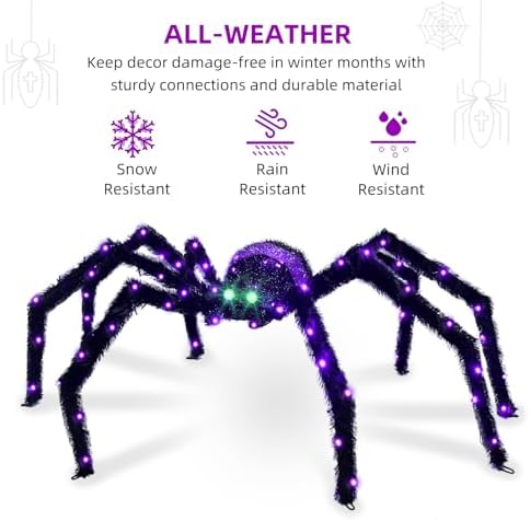 Halloween Decorations Outside Giant Spider - HOYECHI Outdoor Halloween Decor ...