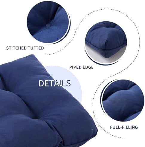 IPYNBAP Outdoor Bench Cushion, 48x18x5 Inch, Navy Blue