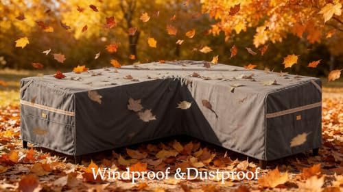 Waterproof 5-Seater Patio V-Shaped Sofa Cover