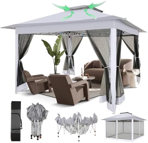 COBIZI 12x12 Pop Up Gazebo On Clearance - Upgrade Easy Up Metal Outdoor Canop...