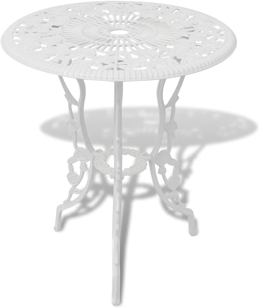 vidaXL Patio Bistro Table and Chair 3 Piece, Garden Table and Chair for Backy...