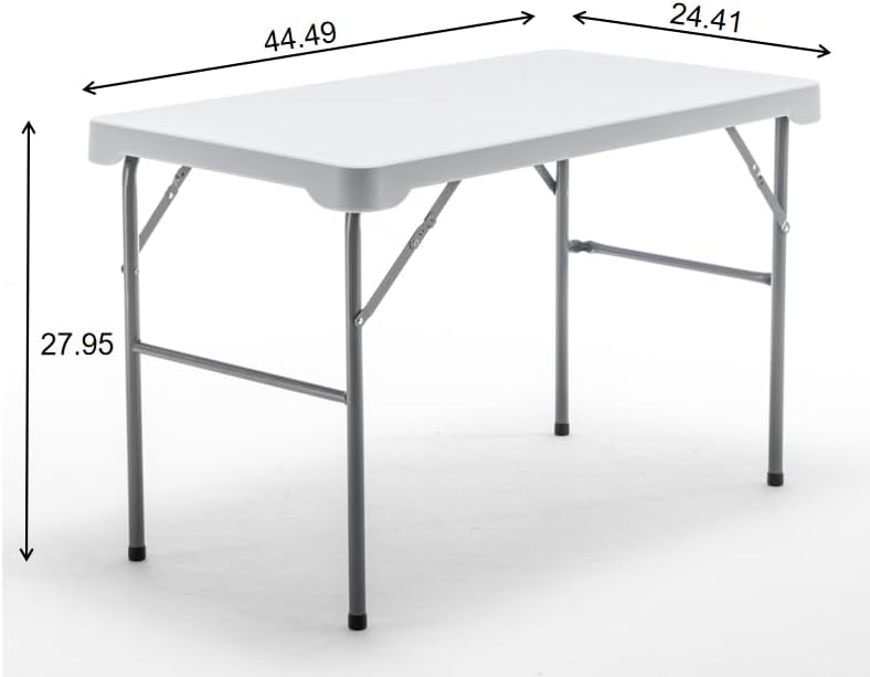 BTEXPERT 3-Piece Set Plastic Portable Folding Beer Picnic Table & Two Ben...