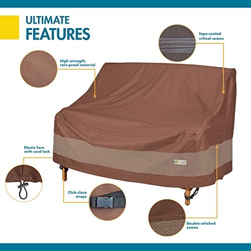 DUCKCOVERS Ultimate Patio Loveseat Couch Cover, 60"W x 35"D x 35&qu...