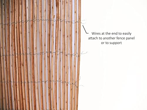 Forever Bamboo Natural Willow Rolled Panel Fence Natural 192 in L x 72 in H