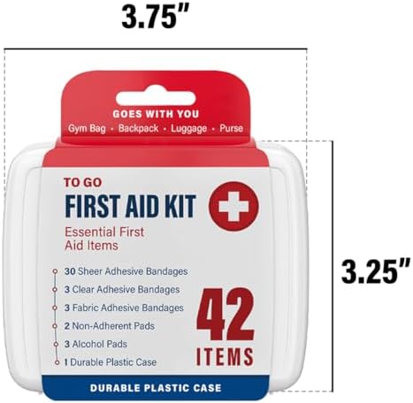 DecorRack 500 Piece First Aid Kit, 12 Individual Boxes of 42 Items Each, Firs...