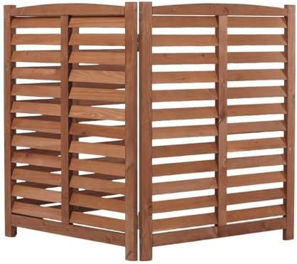 Knocbel Privacy Screen Solid Wood Decorative Fences Air Conditioner Fence Tra...