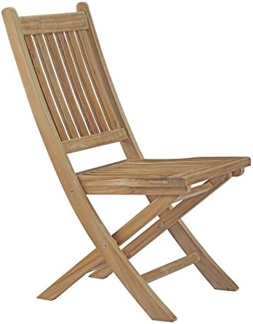 Modway EEI-2702-NAT Marina Premium Grade A Teak Wood Outdoor Patio Folding Ch...