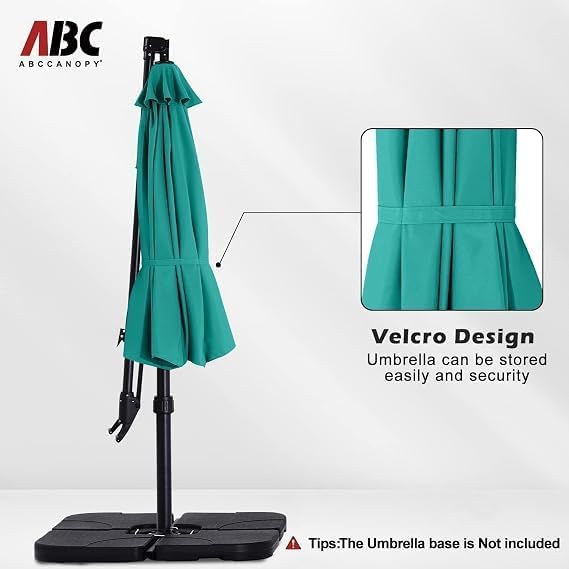 ABCCANOPY 10FT Cantilever Offset Hanging Patio Umbrella