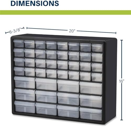 Akro-Mils 44-Drawer Plastic Drawer Storage Cabinet for Garage Organization, B...