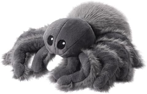 Phantoscope Halloween Spider Shaped Throw Pillow, Faux Fur Tarantula Decorati...