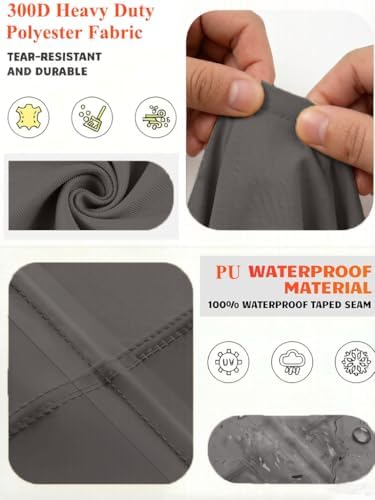 Garden Blasam Waterproof Patio Furniture Cover 128W x 82D in Dark Grey