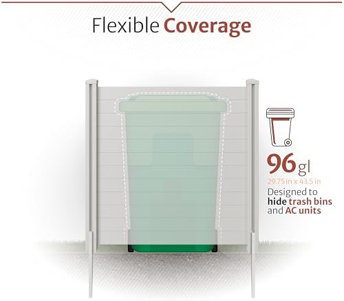 Enclo Premium White Vinyl Privacy Screen, DIY No Dig Kit