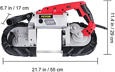 VEVOR Portable Band Saw, 5Inch Cutting Capacity Corded BandSaw, Variable Spee...