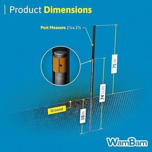 WamBam 6ft Aluminum Post for Composite Fences