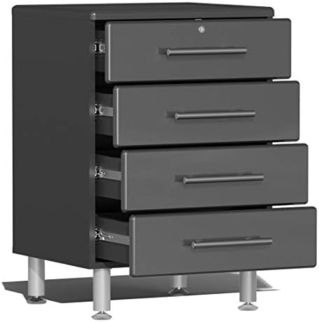 Ulti-MATE UG22082G 8-Piece Garage Cabinet Kit with Bamboo Worktop in Graphite...