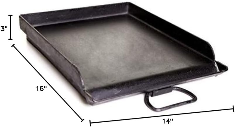 Camp Chef Single Burner Griddle | 16 Inch, Covers One Burner, Pre-Seasoned Fl...