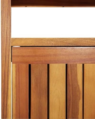 vidaXL Patio Console Table 43.3"x13.8"x29.5" Solid Wood Acacia