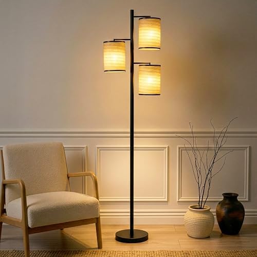 Brightech Liam Floor Lamp, Great Living Room Décor, Tree Lamp for Offices, As...