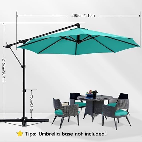 ABCCANOPY 10FT Cantilever Offset Hanging Patio Umbrella