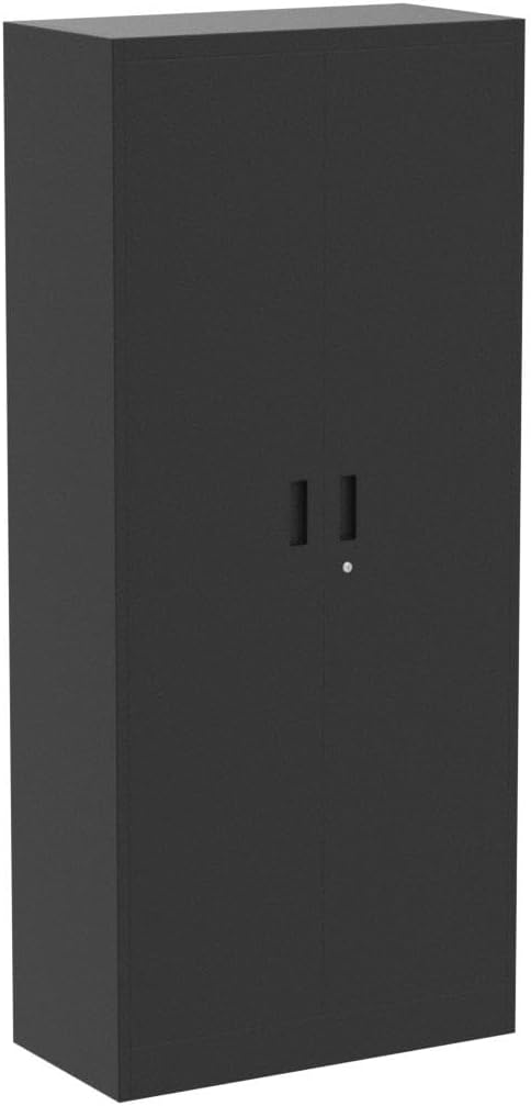 BESFUR Metal Storage Cabinet, 71" H Locking Storage Cabinet with 5 Adjus...